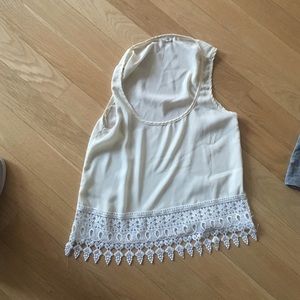 Flowy cream top, perfect for summer